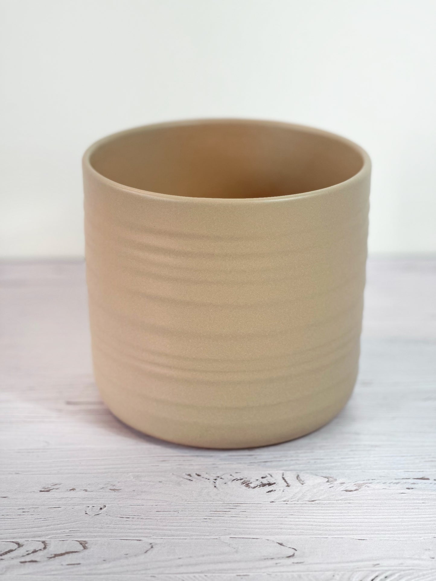 Cache-pot Veluto - Beige & Vert sauge