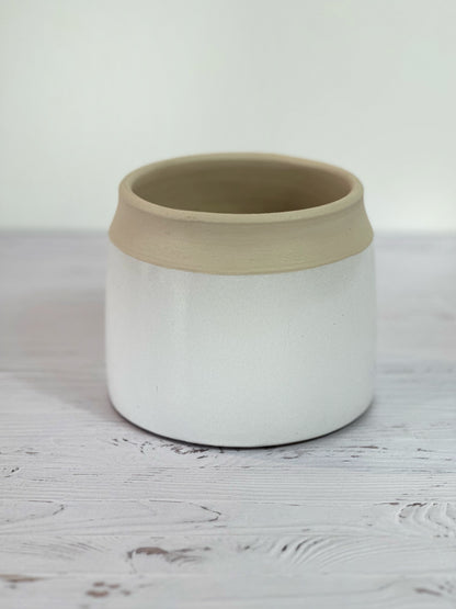 Cache-pot Bico – Beige & Vert Sauge