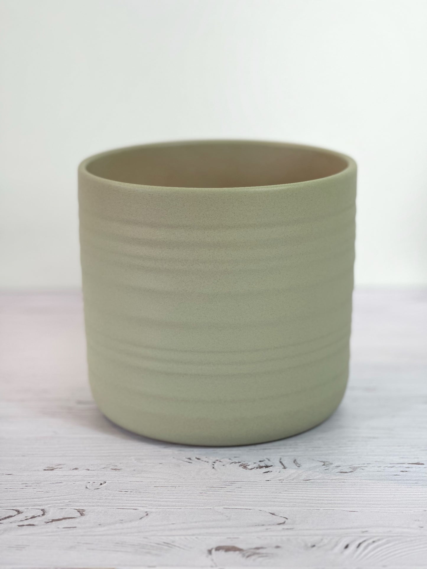 Cache-pot Veluto - Beige & Vert sauge